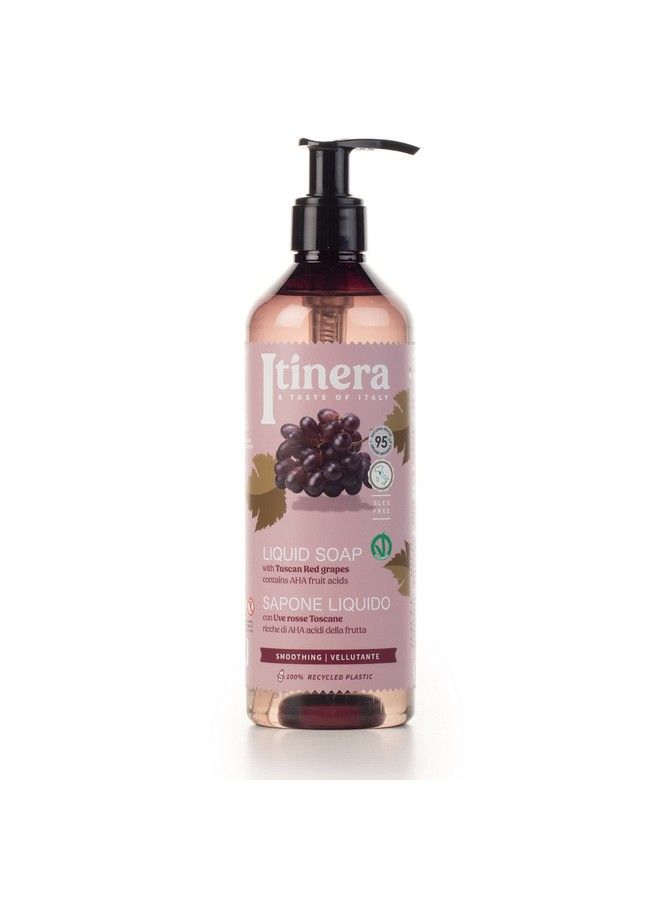 ITÍNERA Itinera Smoothing Liquid Soap With Tuscan Red Grapes (12.51 Fl Oz) With Aloe Vera And Glycerine Vegan Friendly 95% Natural Origin Ingredients - Image 2