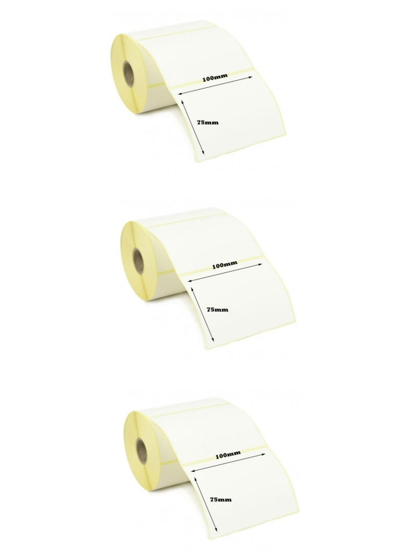 Terabyte 100 x 75mm Direct Thermal Labels - Permanent Adhesive (PACK OF 3) - Image 1