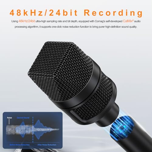 COMICA Revo S Wireless Handheld Microphone for iPhone, USB C Interview Microphone, 48kHz/24bit Audio Recording, 15H Battery, Smartphone Mic for Content Creator, Reporter, Podcast, Street Interview - Image 2