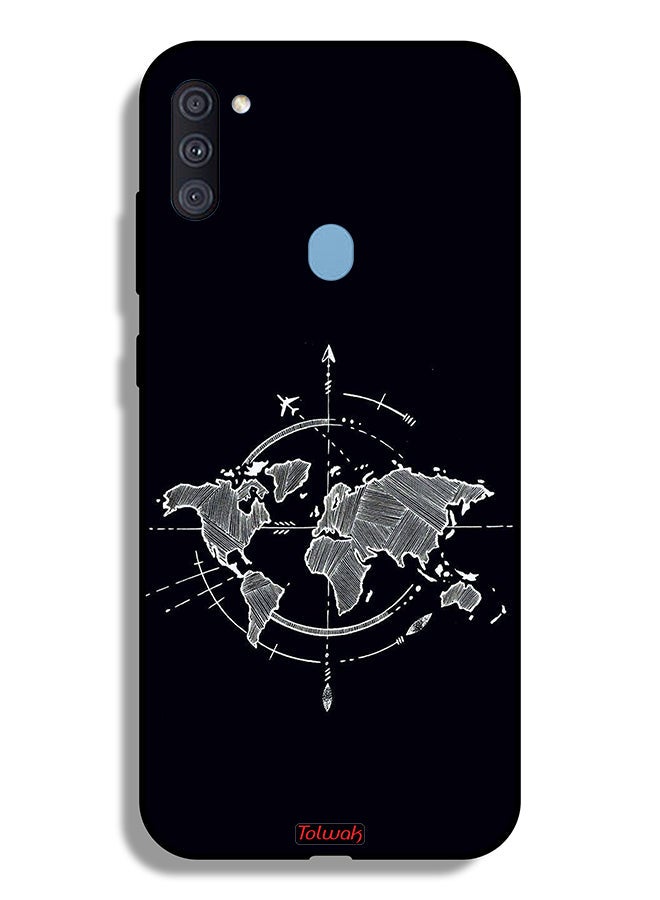 Tolwak Samsung Galaxy A11 Protective Case Cover Compass Art - Image 1