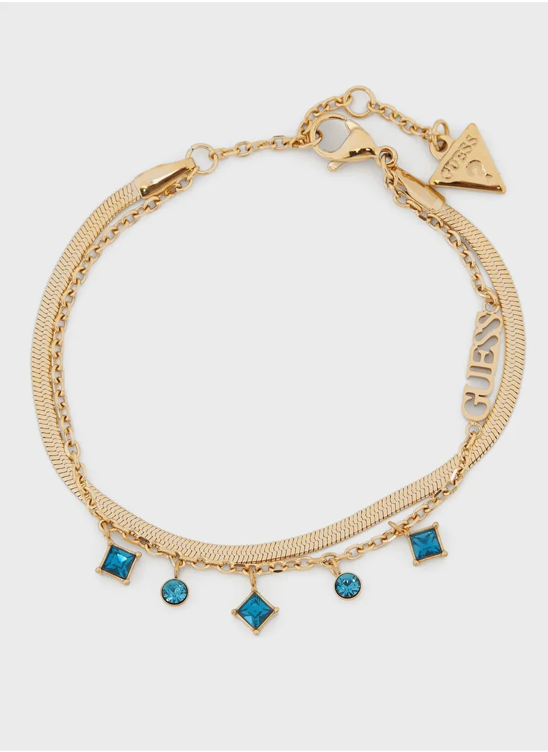 GUESS Charms Double Chain Detail Bracelet