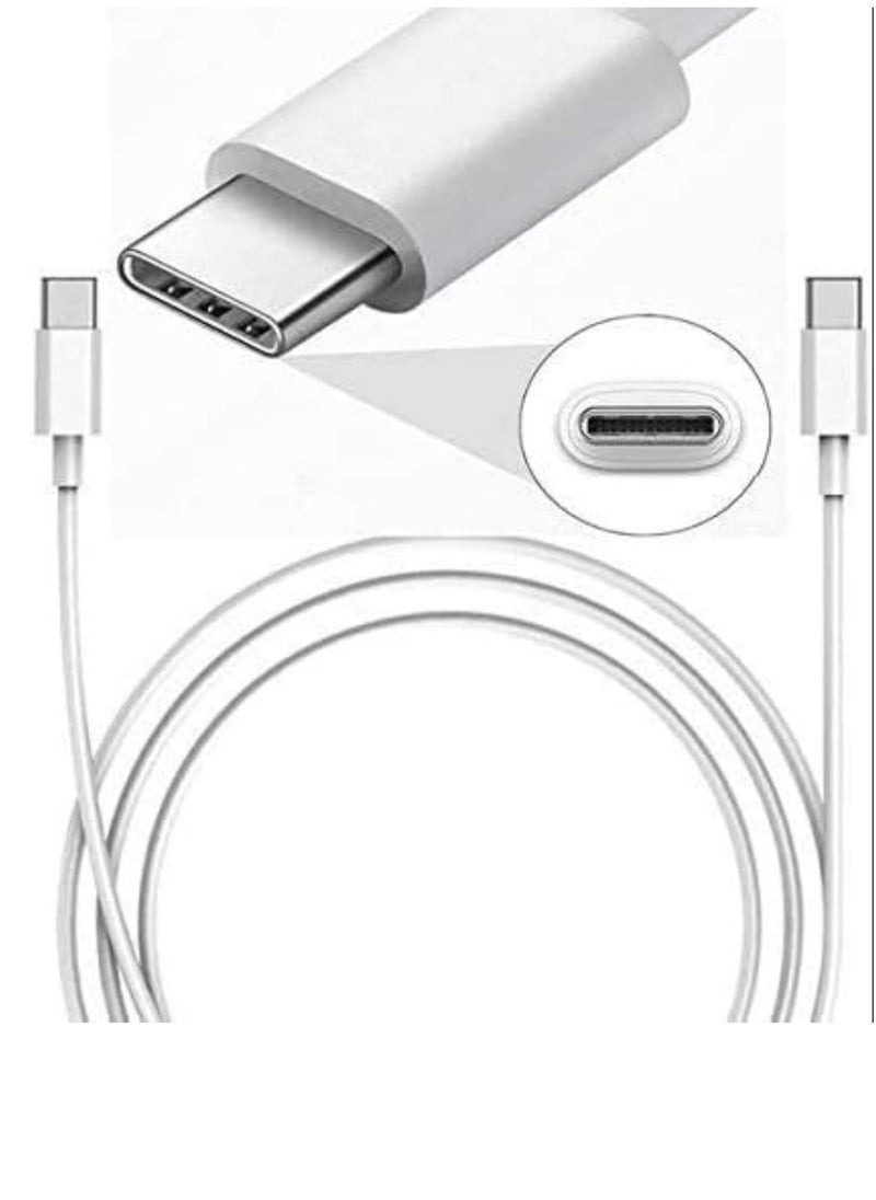ELTRAZONE - 45W Samsung Super Fast Charging Adaptive UK Wall Plug and Type C to Type C Data Sync Cable/Lead For Samsung Galaxy Note 10,10+ Plus 5,10,S10,S10+,S10e,S9,S9, all Type C Devices-White - Image 1
