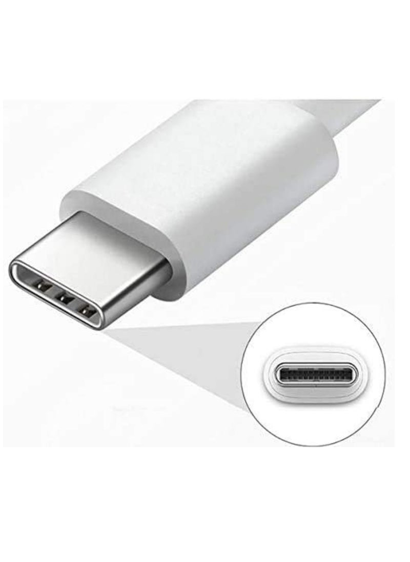 ELTRAZONE - 45W Samsung Super Fast Charging Adaptive UK Wall Plug and Type C to Type C Data Sync Cable/Lead For Samsung Galaxy Note 10,10+ Plus 5,10,S10,S10+,S10e,S9,S9, all Type C Devices-White - Image 1