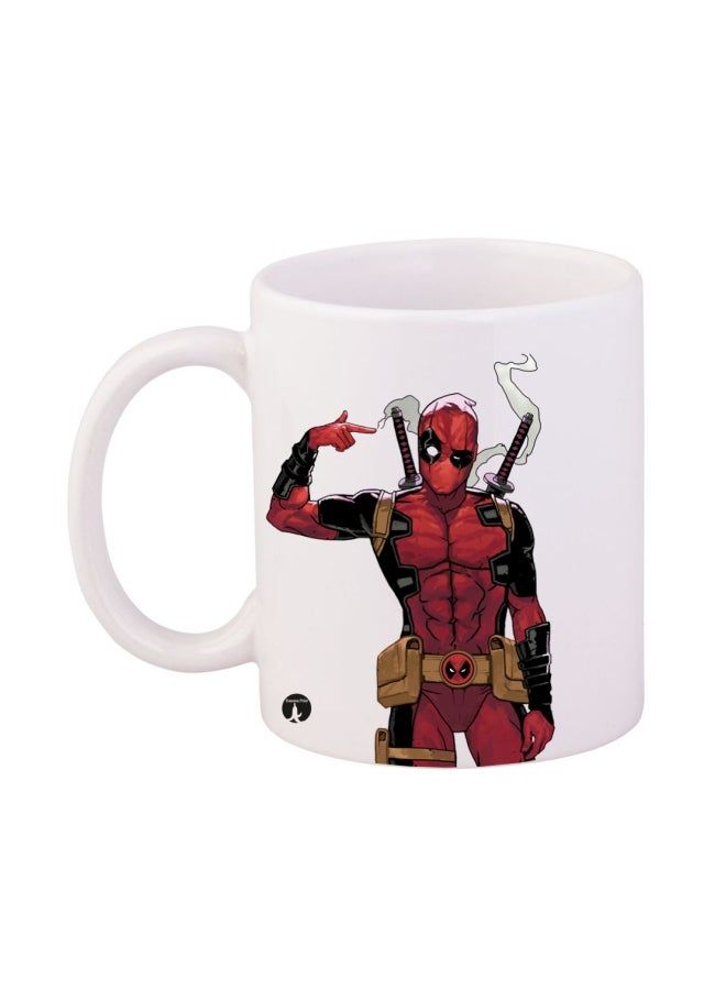 RKN Deadpool Printed Mug White/Red/Black 12ounce - Image 1