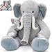 MorisMos Giant Elephant Stuffed Animals39 Big Mama and Baby Stuffed Elephant Plush Toys for Kid Girl Boy Adult3ft Large Woodland Stuffed Animals Gift for Birthday Baby Shower Decor Christmas - Image 2