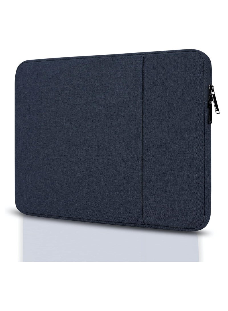 13.3 Inch Navy Blue Laptop Sleeve Case Compatible with MacBook Air 13 inch M1 M2 M3 A2681 A2337 A2179 A1932 and MacBook Pro M1 M2 A2338 A2289 A2251 A2159 A1989 A1706 A1708 with 2 Pockets Protective Carrying Bag for Travel Tablet Accessories - Image 1