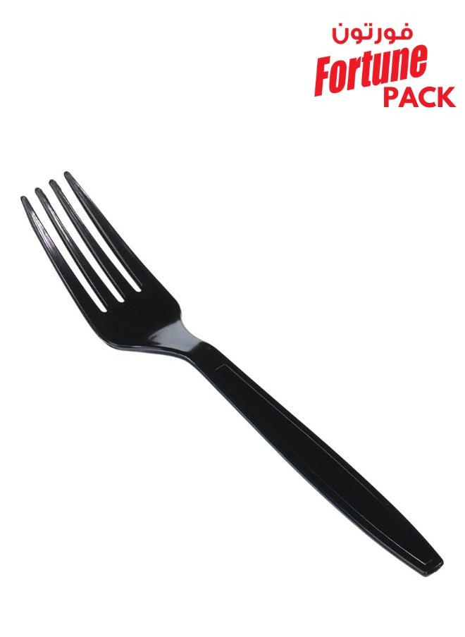 Fortune Pack 50-Piece Disposable Fork Set Black Heavy Duty  - Image 4
