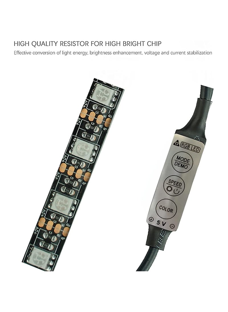 كاست ويف سكوتر الكهربائية أدى ضوء الشريط ، 2 حزمة ليلة ركوب أضواء ملونة قابلة للطي للماء سلامة الشريحة الديكور التبعي m365 الدخن / برو ، نينيبوت / ميركاني سكوتر عجلة واسعة - Image 5