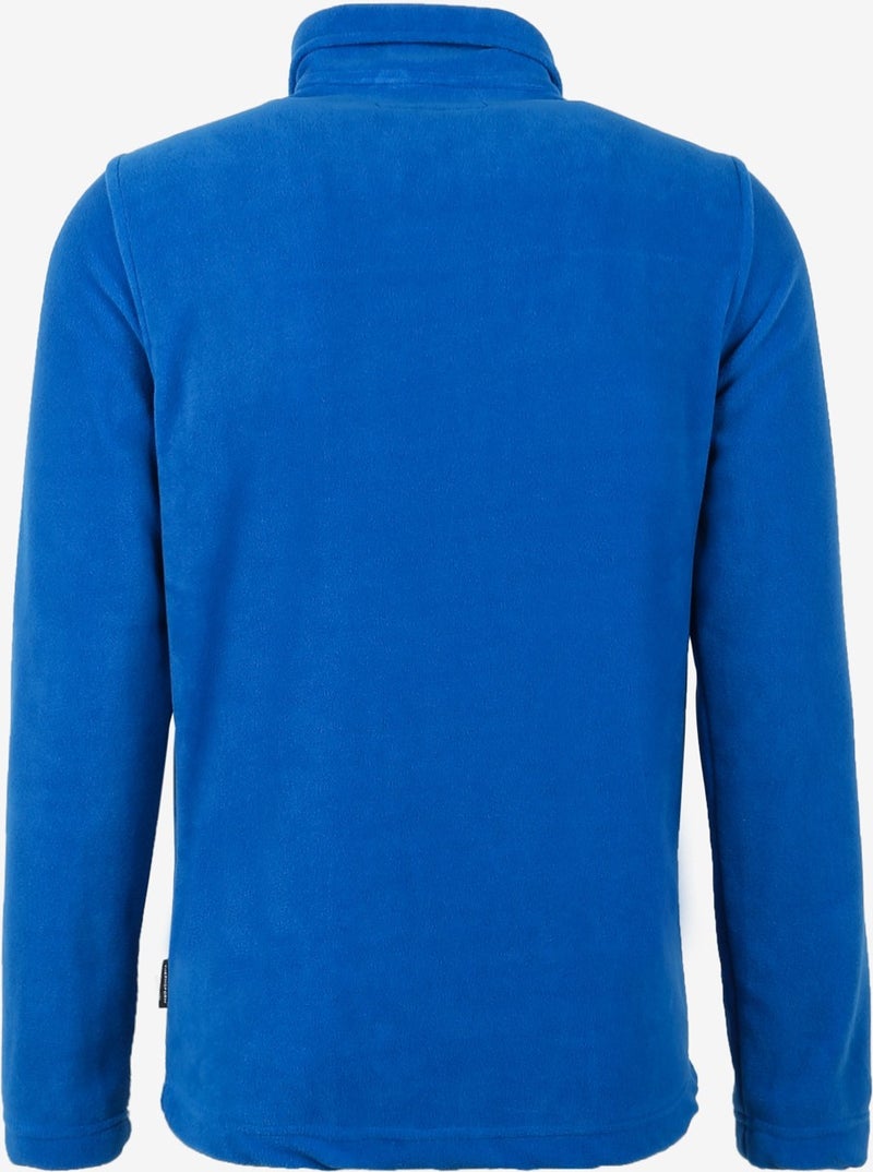 Zipper Collar Plain Blue Men's Sweatshirt HZTP19043
