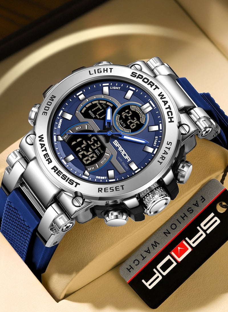 Sanda Fashion Men's Electronic Watch Personalized Sports Multi functional Waterproof Night Light Men's Electronic Watch - Image 1