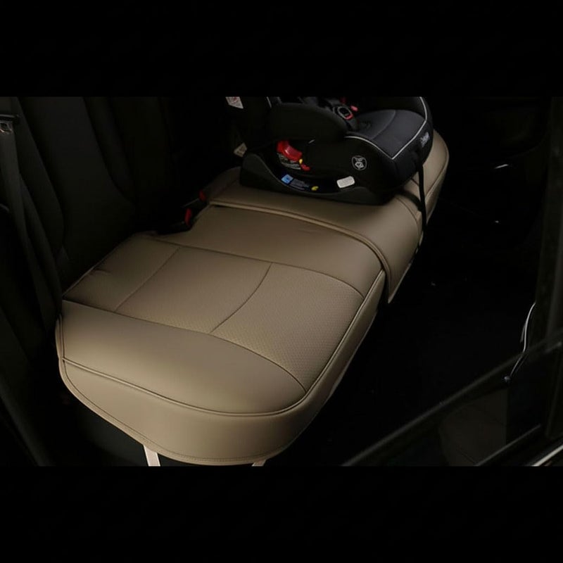 EDEALYN 1 Pack Scalable (124-140cm) Back Seat Cover Car Seat Cover Seat Protector Rear Seat Bottom Cover Fits 90% of car - for Seat Bottom Only (Tan - Rear seat) - Image 5