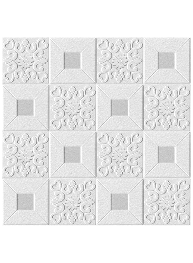 جي اس ايه 10 قطع ورق جدران لاصق ذاتي موديل 70021 باللون الأبيض من JSA، سهل التركيب والإزالة، مقاوم للخدش والرطوبة، مثالي لتجديد ديكور المنزل والمكتب والأثاث، يعطي لمسة عصرية وأنيقة لجدرانك على نون.