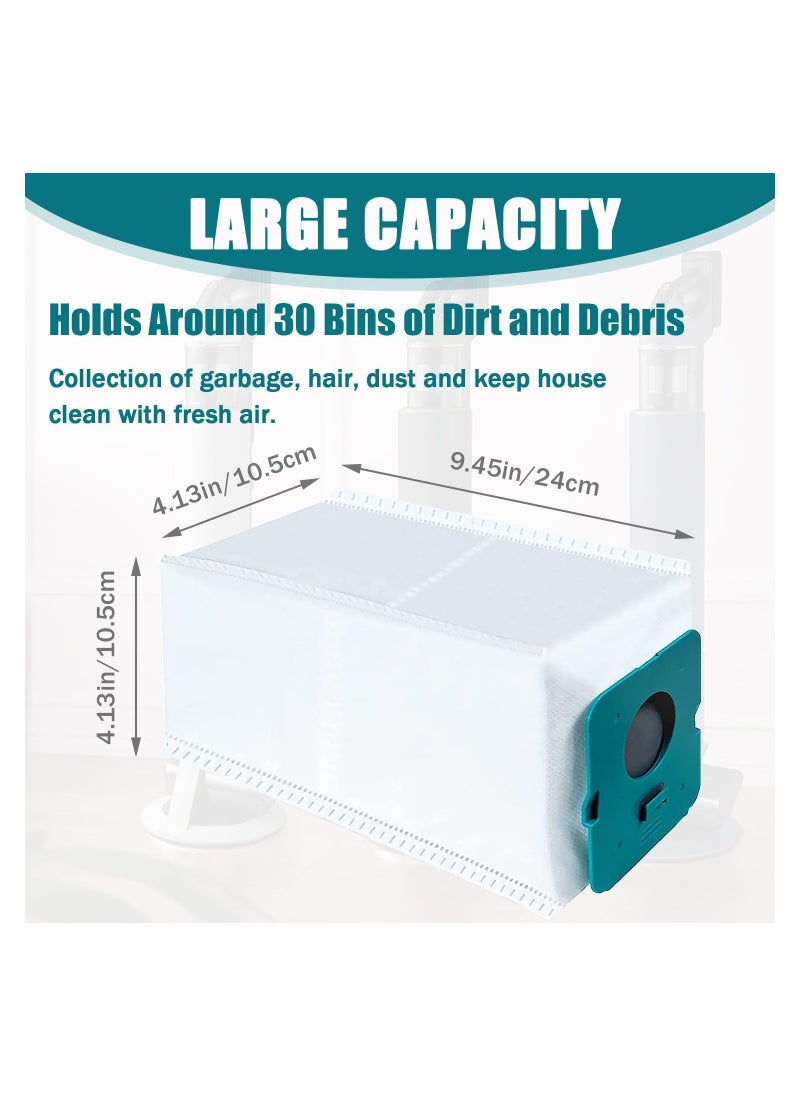 SYOSI - 10 Pack for VCA-ADB95 Dust Bags Compatible with for Samsung Bespoke Jet Cordless Stick Vacuum Cleaner Large Capacity Automatic Dust Collection Bags Accessory Disposable Replacement Bags - Image 1