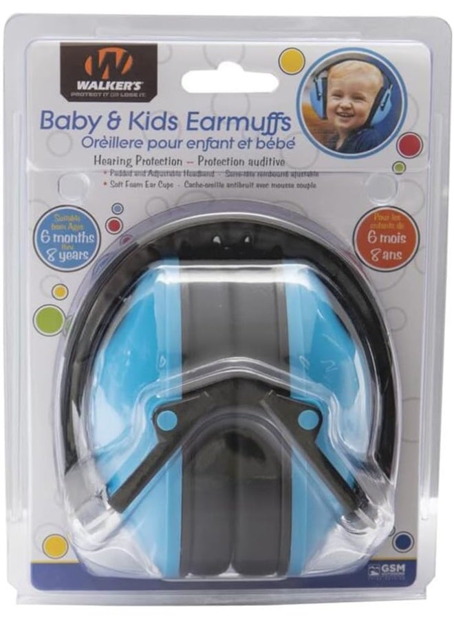 Walker's Youth Childrenâ€™s Low Profile Lightweight Padded Headband Adjustable Folding Noise-Reducing Hearing Protection Earmuffs, Blue, Small - Image 5