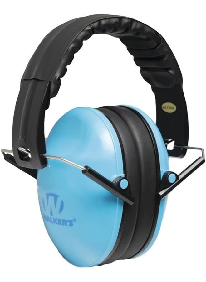 Walker's Youth Childrenâ€™s Low Profile Lightweight Padded Headband Adjustable Folding Noise-Reducing Hearing Protection Earmuffs, Blue, Small - Image 2