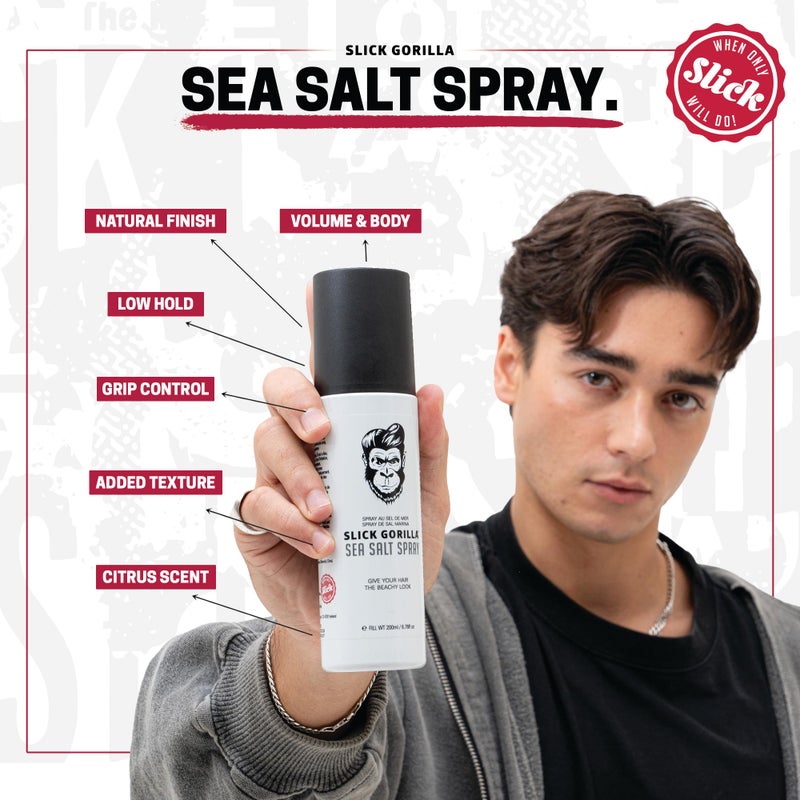 Slick Gorilla Sea Salt Spray – 200ml (6.76 fl oz) for Textured, Beachy Waves & All-Day Volume - Image 4