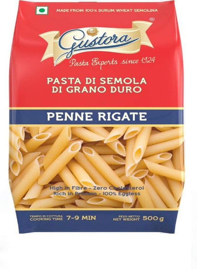 Gustora Healthy Fusilli Tricolore & Penne Rigate Pasta Combo Made Of Durum Wheat Semolina I Rich In Protein & Fibre I Zero Cholesterol I Vegetarian I No Trans - Fat I Cooking Time 10 Min- (500 Gm X 2) - Image 4