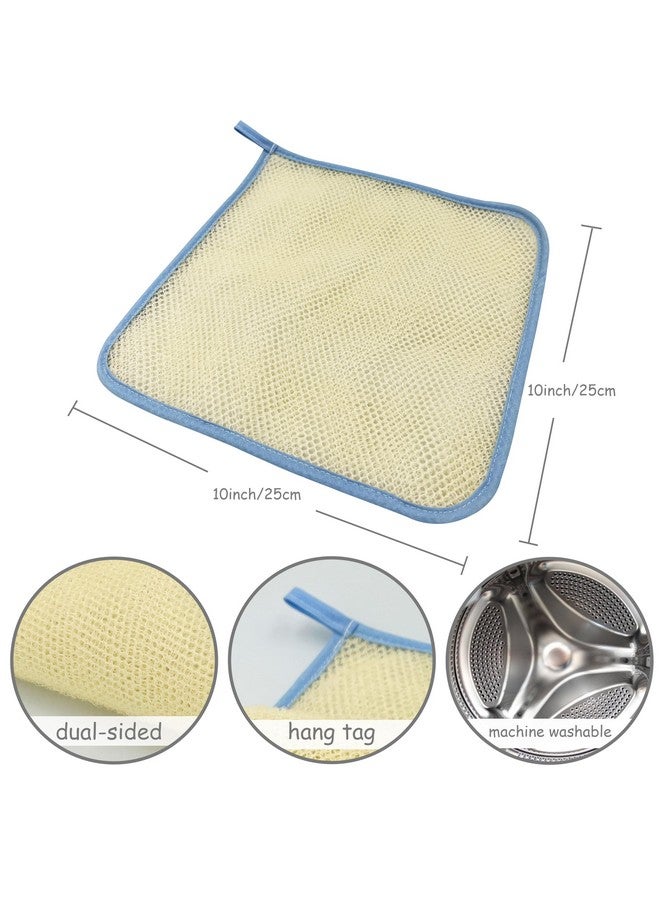 TTYBG 5 Pack Double Layer Home Spa Bath Shower Exfoliate Exfoliating Massage Face Body Skin Care Scrub Scrubber Washcloth Wash Cloths Towel Exfoliator Smoother - Image 4