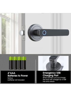 WAFU WAFU Fingerprint Door Lock 2 Unlocked Ways Key Unlocking for Homes Apartments  - Image 3