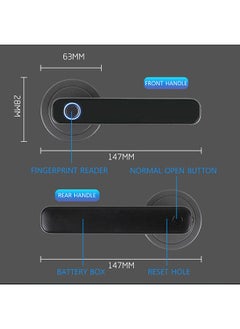 WAFU WAFU Fingerprint Door Lock 2 Unlocked Ways Key Unlocking for Homes Apartments  - Image 2