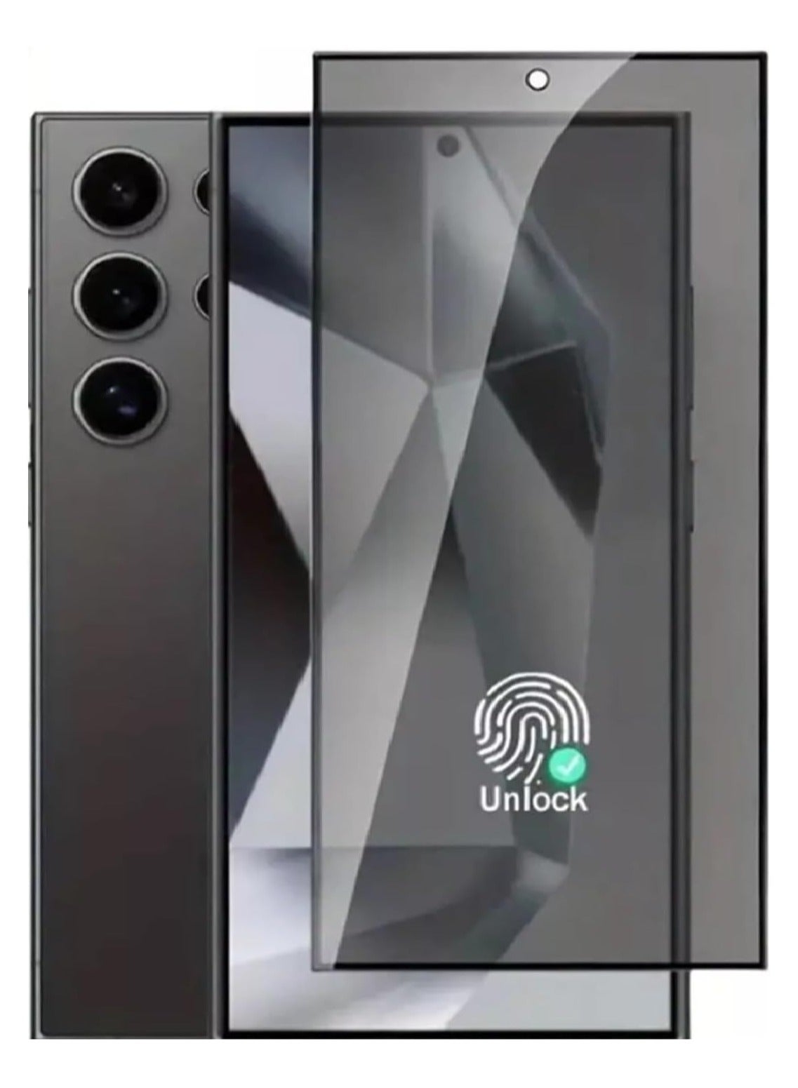 YJS Screen Protector for Galaxy S25 Ultra 5G,5D Ultra Thin Privacy Tempered Glass, 9H Hardness Anti-scratch Anti-spy Premium Tempered Glass Film for Galaxy S25 Ultra 5G