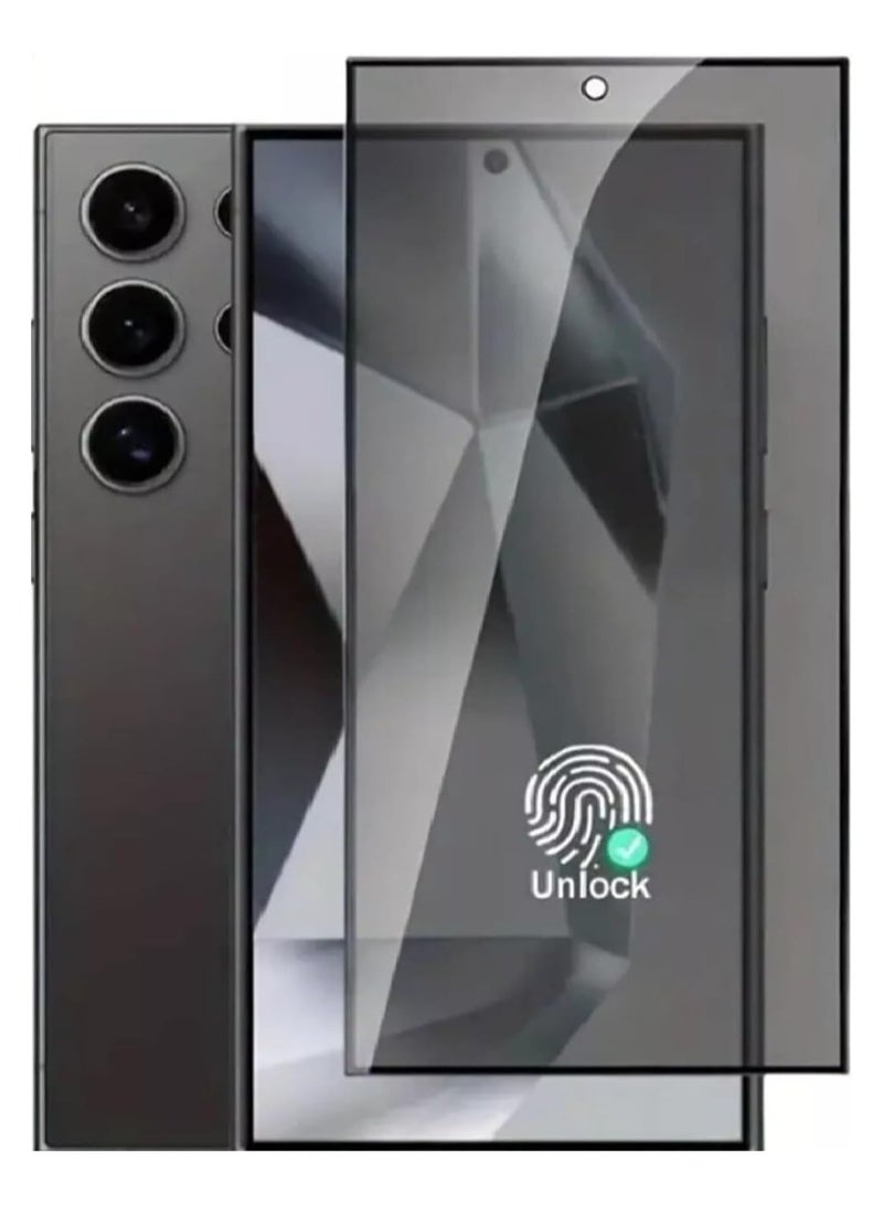 YJS Screen Protector for Galaxy S25 Ultra 5G,5D Ultra Thin Privacy Tempered Glass, 9H Hardness Anti-scratch Anti-spy Premium Tempered Glass Film for Galaxy S25 Ultra 5G - Image 1