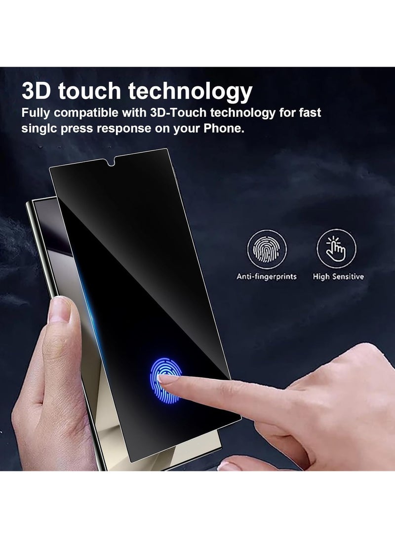 YJS Screen Protector for Galaxy S25 Ultra 5G,5D Ultra Thin Privacy Tempered Glass, 9H Hardness Anti-scratch Anti-spy Premium Tempered Glass Film for Galaxy S25 Ultra 5G - Image 3