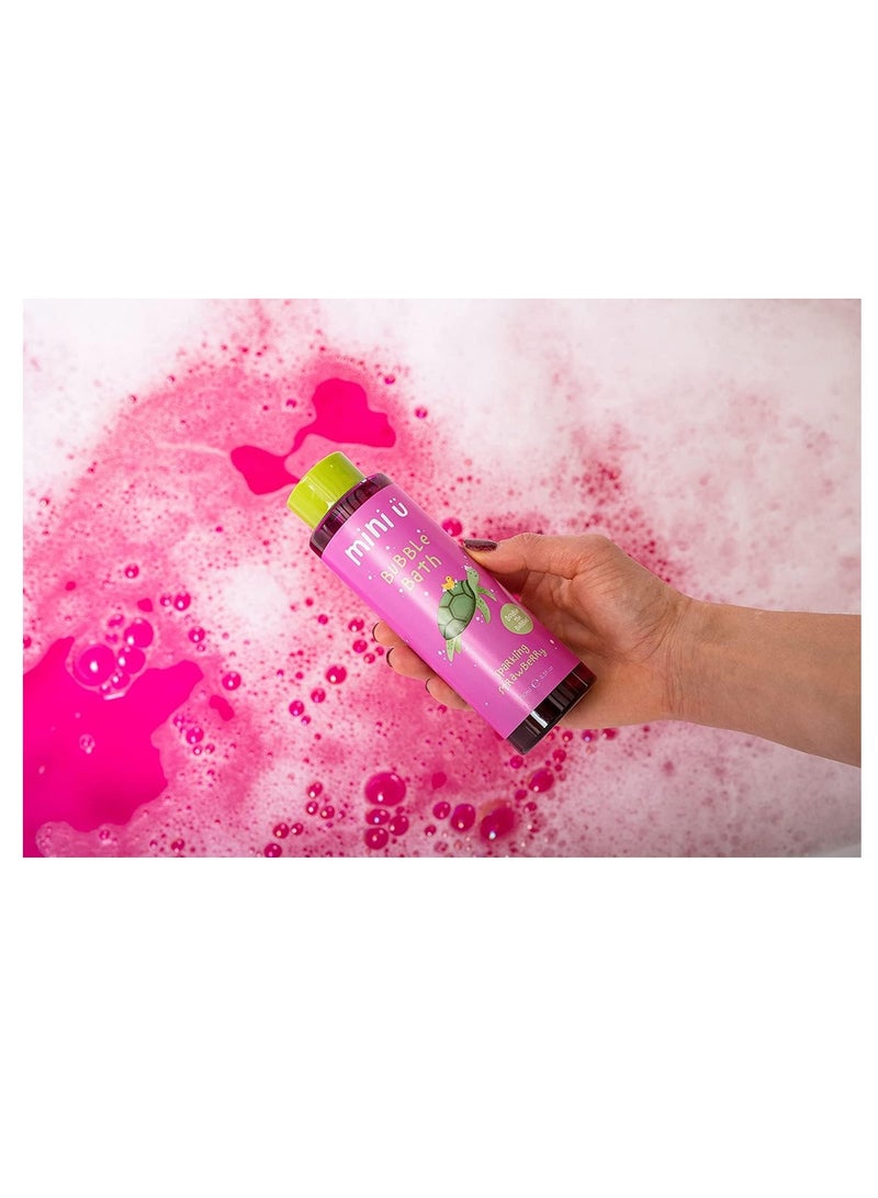 Mini U Sparkling Strawberry Bubble Bath for Babies & Kids - Gentle, Tear-Free Formula for Sensitive Skin - Delightful Pink Bubbles for a Fun and Enjoyable Bath Time Experience - Perfect Gift Idea - Image 3