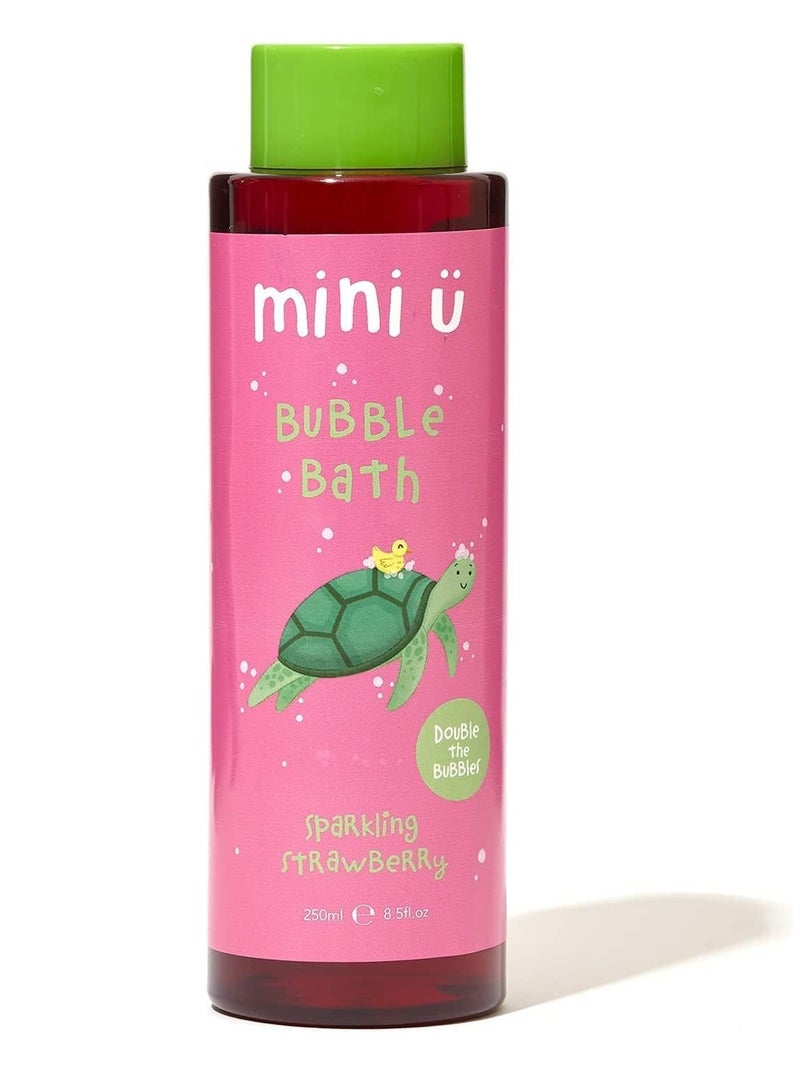 Mini U Sparkling Strawberry Bubble Bath for Babies & Kids - Gentle, Tear-Free Formula for Sensitive Skin - Delightful Pink Bubbles for a Fun and Enjoyable Bath Time Experience - Perfect Gift Idea - Image 1