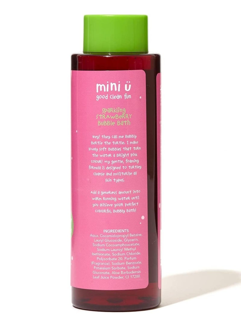 Mini U Sparkling Strawberry Bubble Bath for Babies & Kids - Gentle, Tear-Free Formula for Sensitive Skin - Delightful Pink Bubbles for a Fun and Enjoyable Bath Time Experience - Perfect Gift Idea - Image 2