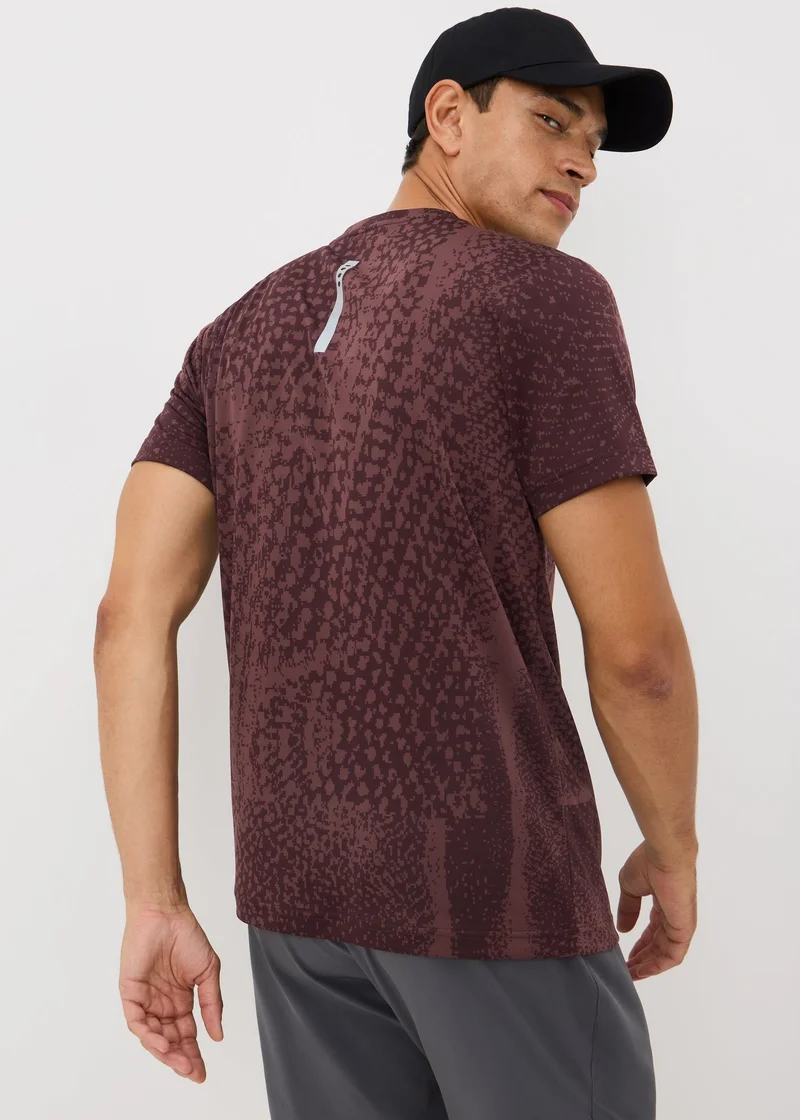 Matalan Souluxe Burgundy Jaquard T-shirt