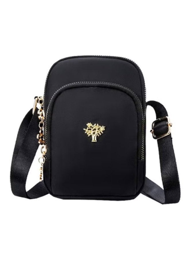 أفهوغو حقيبة كروس بودي من النايلون لحمل الهاتف المحمول باللون الأسود - Image 1