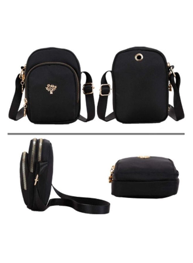 أفهوغو حقيبة كروس بودي من النايلون لحمل الهاتف المحمول باللون الأسود - Image 4