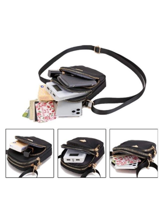 أفهوغو حقيبة كروس بودي من النايلون لحمل الهاتف المحمول باللون الأسود - Image 3