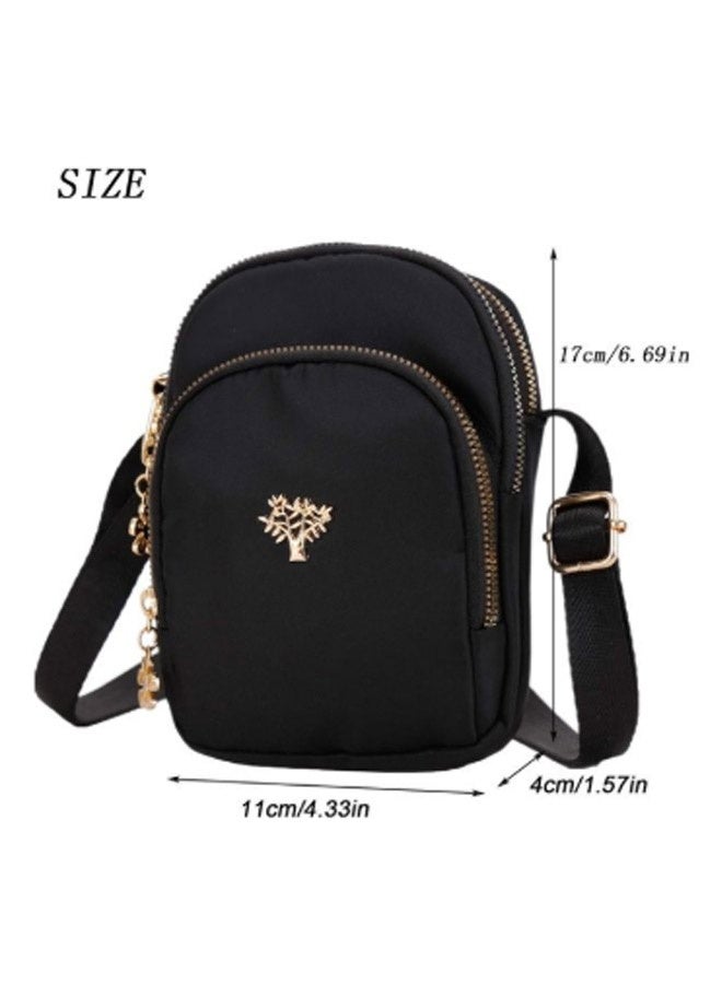 أفهوغو حقيبة كروس بودي من النايلون لحمل الهاتف المحمول باللون الأسود - Image 2