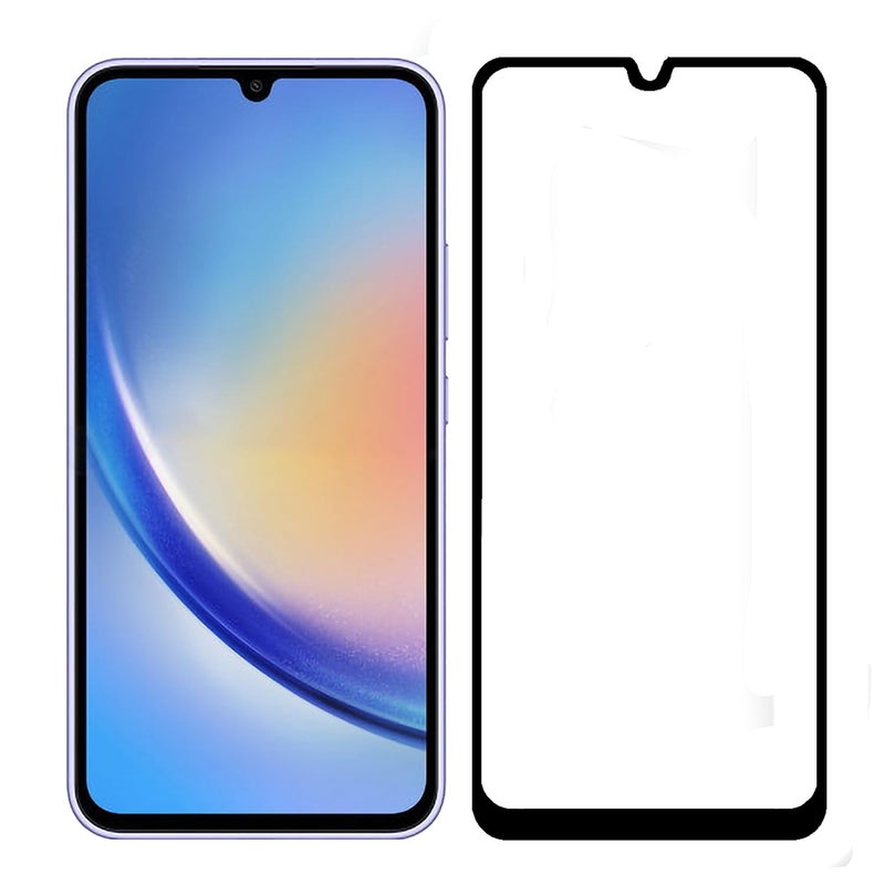 SPCORE Tempered Glass Screen Protector Compatible for Samsung Galaxy A34 5G (Black) with Edge to Edge Coverage and Easy Installation kit - Image 4