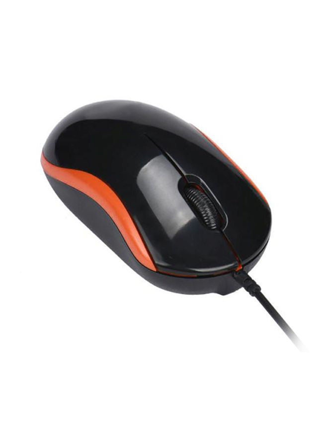 NIBEMINENT Optical USB Wired Mouse 12.5x8.3x4cm Black/Orange - Image 4