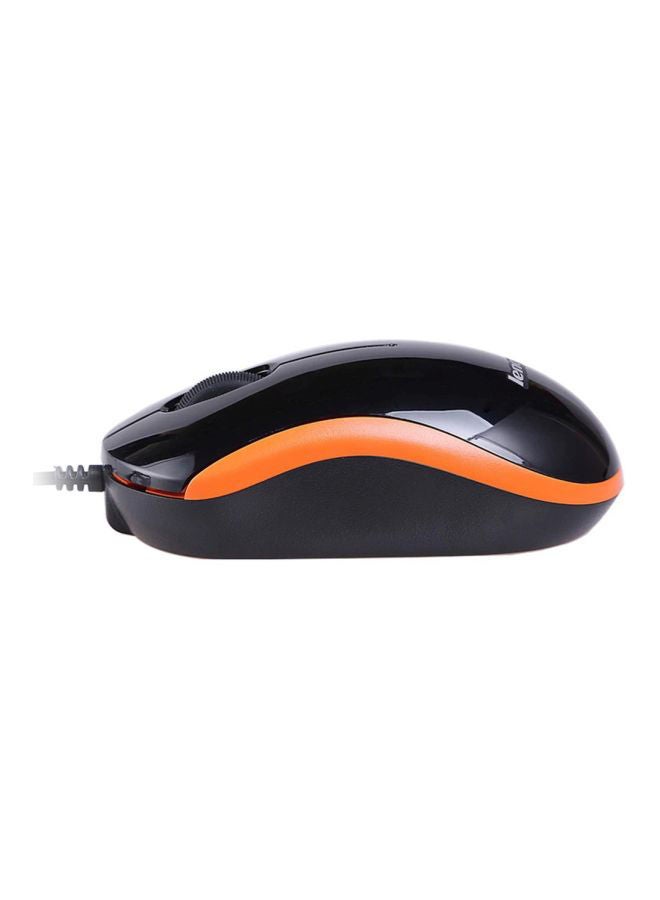 NIBEMINENT Optical USB Wired Mouse 12.5x8.3x4cm Black/Orange - Image 2