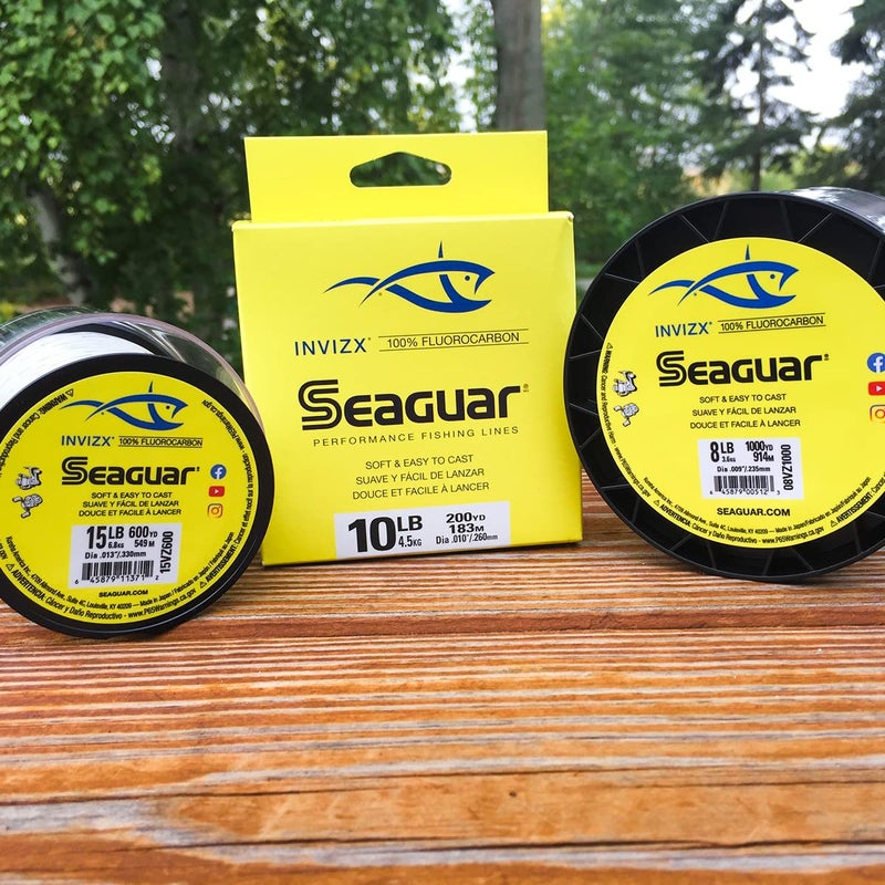 Seaguar Invizx Freshwater 100% Fluorocarbon Fishing Line 8lbs, 200yds Break Strength/Length, clear - 08VZ200 - Image 3