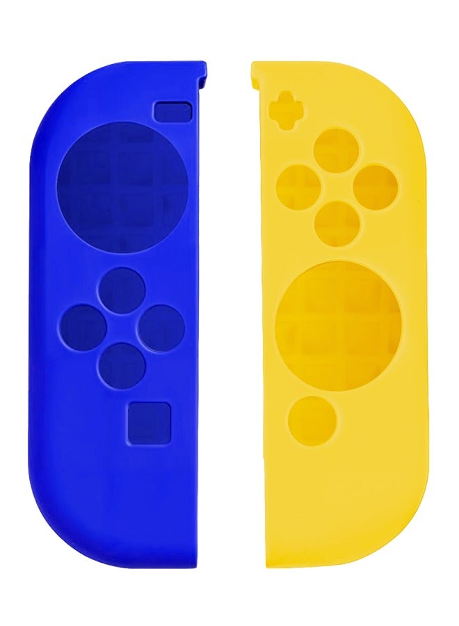 XForm Nintendo Switch/OLED Joy-Con Shell Case Colorful Left & Right Handle Protective Cover (Blue & Yellow) – Soft TPU Replacement Housing for Joy-Con Controllers - Image 2