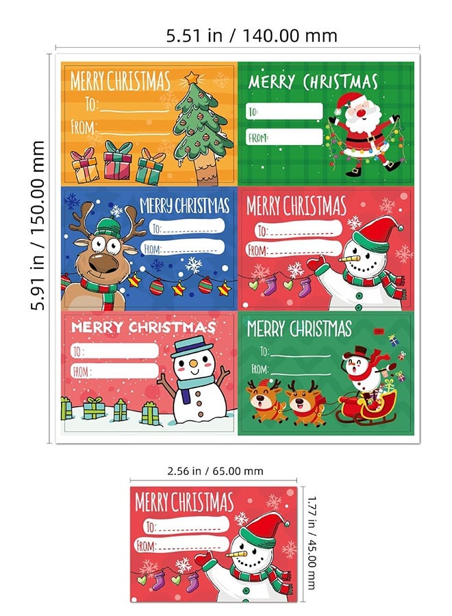 Lemon 8 Sheets Christmas Gift Tag Stickers, Self-Adhesive Merry Christmas Gift Tags Xmas Label Stickers for Presents Envelopes Boxes - Image 4