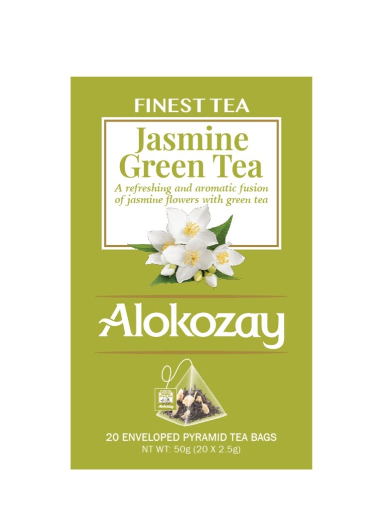 Alokozay Jasmine Green Tea 20 Teabags (50g)  - Image 1