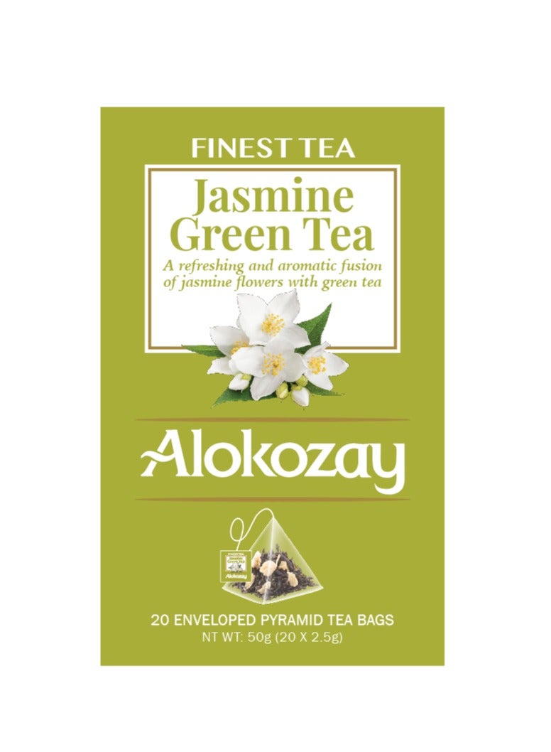 Alokozay Jasmine Green Tea 20 Teabags (50g)  - Image 1