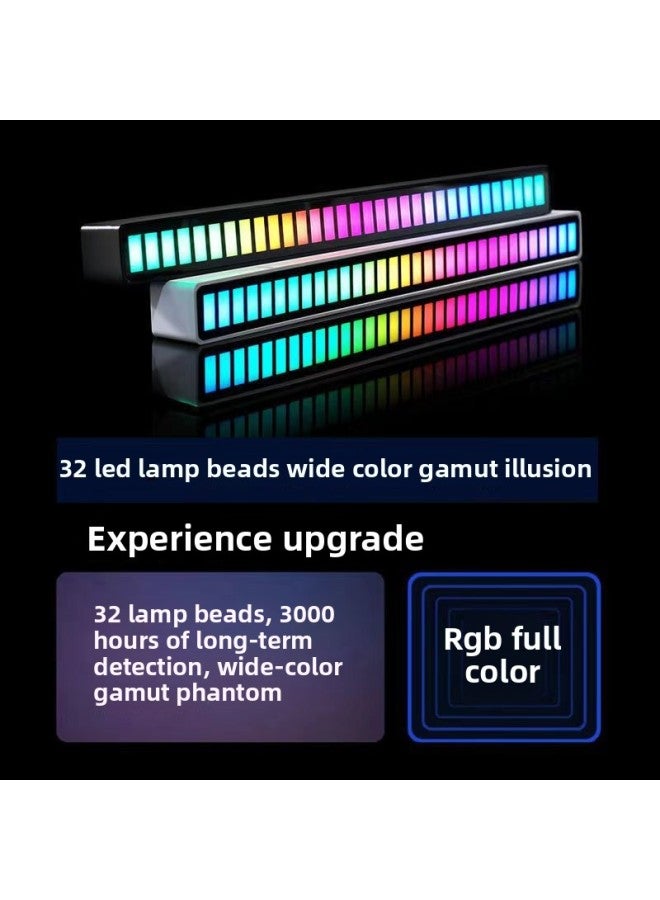 إسكدنيا ضوء لاقط للسيارة ضوء جو LED للتحكم الصوتي مع تطبيق بلوتوث RGB لون سحري للكمبيوتر المكتبي إيقاع التعريفي - قوة مصدر الضوء: 5 فولت (مقبس) - لون الضوء: D17 ضوء محيط فردي (بدون قاعدة) - Image 3