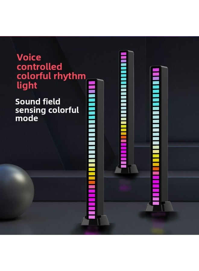 إسكدنيا ضوء لاقط للسيارة ضوء جو LED للتحكم الصوتي مع تطبيق بلوتوث RGB لون سحري للكمبيوتر المكتبي إيقاع التعريفي - قوة مصدر الضوء: 5 فولت (مقبس) - لون الضوء: D17 ضوء محيط فردي (بدون قاعدة) - Image 4
