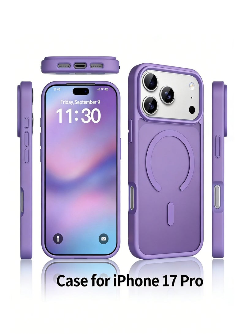 غطاء مغناطيسي لآيفون ١٧ برو ٦.٣ إنش متوافق مع MagSafe، ظهر خلفي غير لامع شفاف، حماية من السقوط بمعايير عسكرية - Image 5