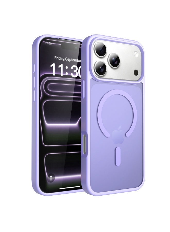 غطاء مغناطيسي لآيفون ١٧ برو ٦.٣ إنش متوافق مع MagSafe، ظهر خلفي غير لامع شفاف، حماية من السقوط بمعايير عسكرية - Image 1