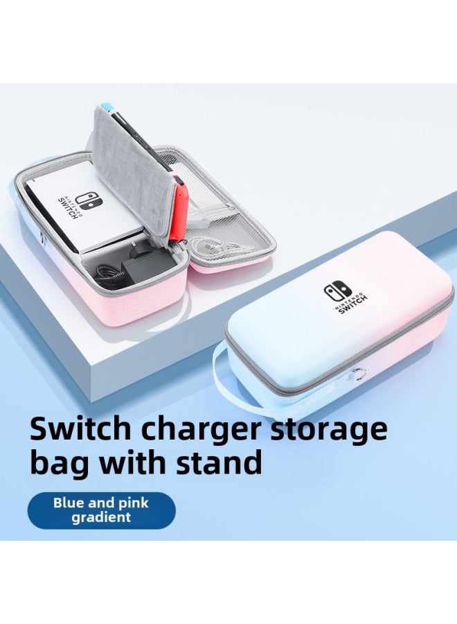Digital Computer/other Game Console Accessories - Other Game Console Accessories-Product Color:Switch Storage Bag [blue Powder Gradient★Can Be Installed Charger + Base] Built-in Bracket - Image 1