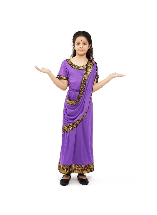 JAYATO Alluring Indian Girl Children's Dress-up Princess Costume for Party and Role Play, 120cm - Image 2