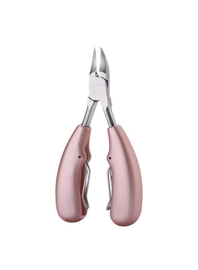 JISTL Nail Clippers For Ingrown/Thick Toenail Surgical Grade Stainless Steel Sharp Blades With Soft Ergonomic Handles For Easy Grip Best Nail Clipper & Pedicure Tool (Rose Gold) - Image 1